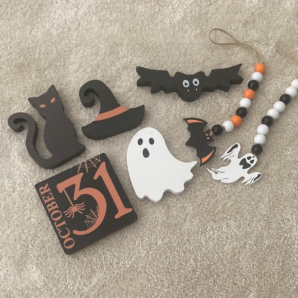 Rustic Wooden Halloween Decoration Bundle Great Condition - Picture 7 of 8
